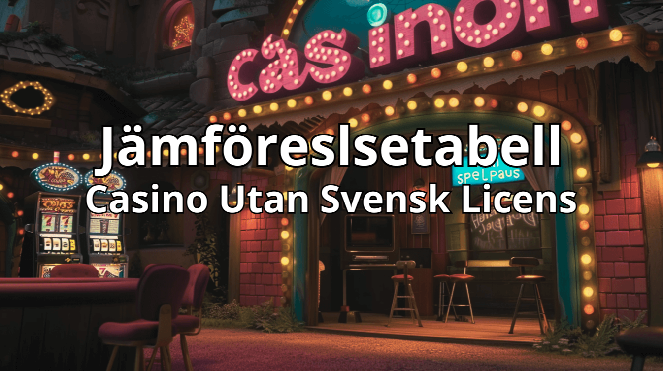 jämförelsetabell casino utan svensk licens